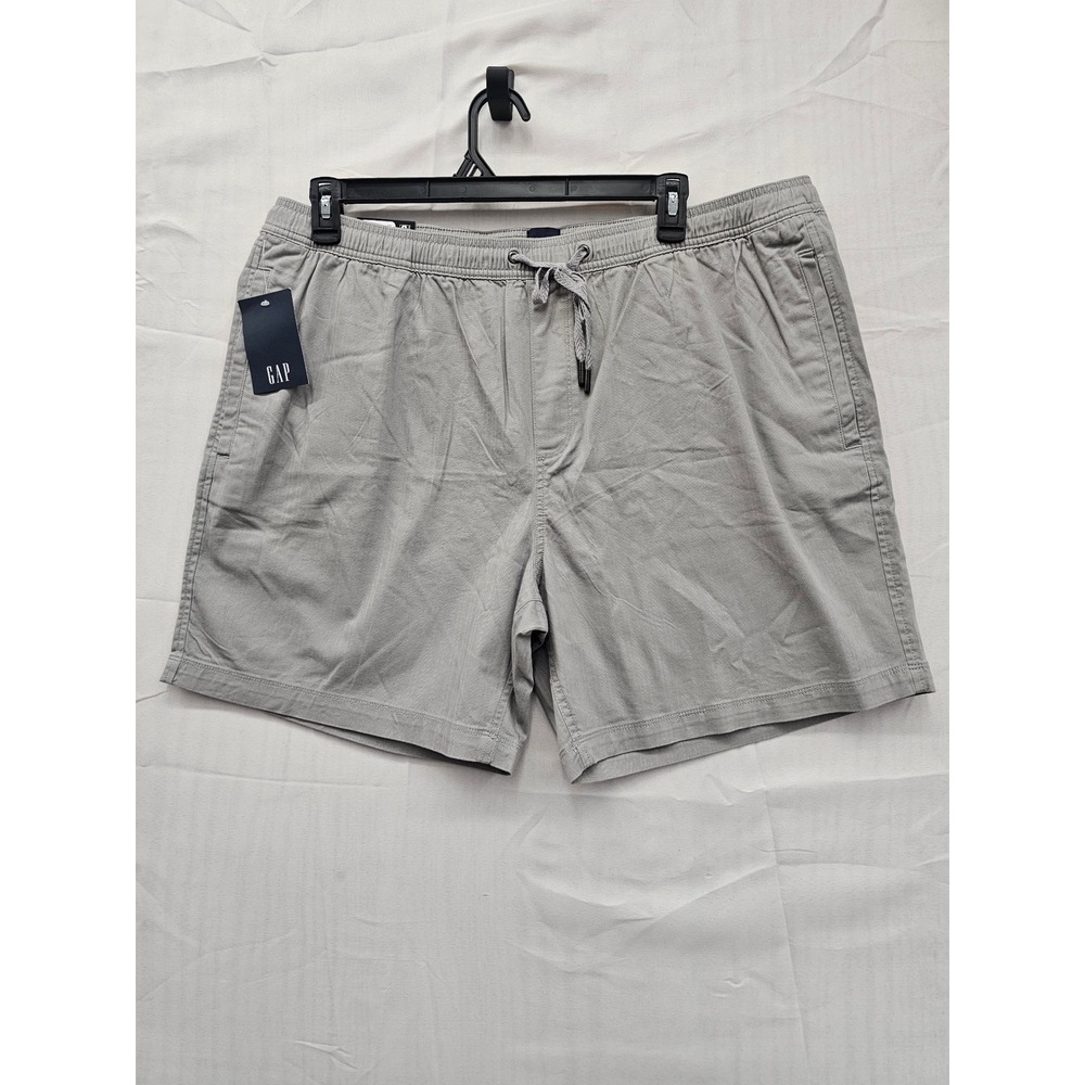 Gap‎ Mens Pull On Short Charcoal Gray Herringbone XXL GP008385 Drawstring New